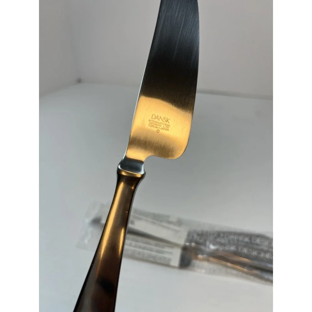 Dansk Classique Stainless Steel Butter Spreader Flat Handle Torun Japan 4 Ct New